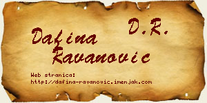 Dafina Ravanović vizit kartica